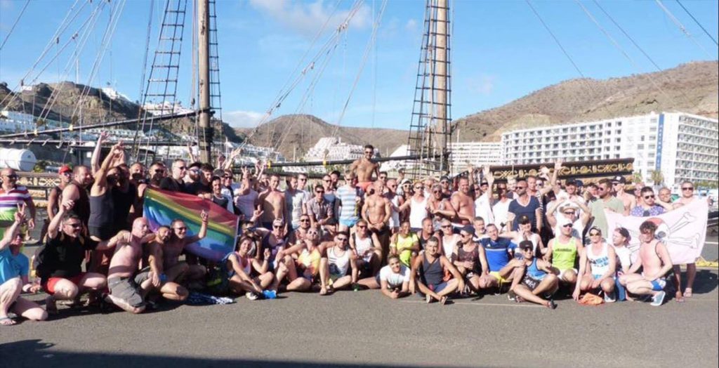 Bottoms Up Gay Boat Party Group Photo